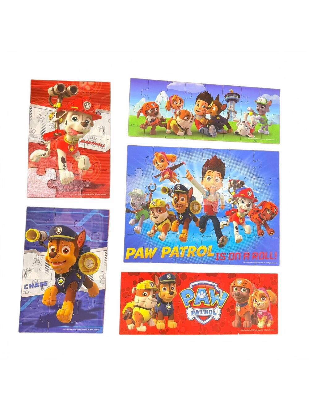 PAW Patrol Jigsaw Board Puzzles Thick Set of 5 Marshall Chase Rocky Skye Ryder